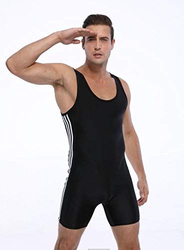 ruguo Wrestling Singlet-Der Private Bestellung Sexy Jumpsuits Harness der Badeanzug Einteilige Strumpfhosen (Color : Black, Size : 3XL) von ruguo