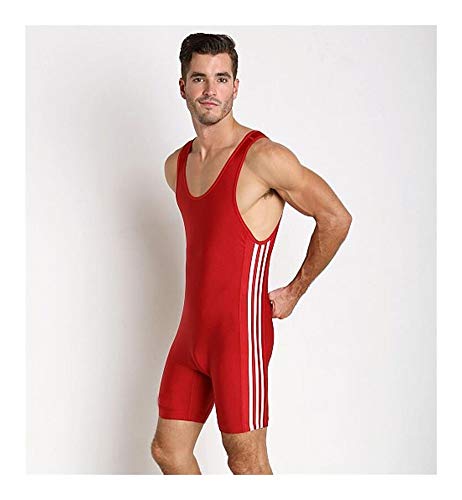 ruguo Wrestling Singlet-Der Private Bestellung Sexy Jumpsuits Harness der Badeanzug Einteilige Strumpfhosen (Color : Red, Size : L) von ruguo