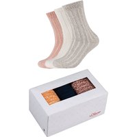 3er Pack s.Oliver Hygge Rib Socken in Geschenkbox 1200 - offwhite melange 39-42 von s.Oliver