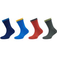 4er Pack s.Oliver Originals Organic Rib Crew Socken Kinder 6586 - sea pine 39-42 von s.Oliver