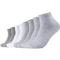 8er Pack s.Oliver Essentials Gekämmte Baumwolle Quarter Socken 1001 - white mouliné mix 43-46 von s.Oliver