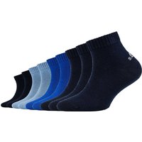 9er Pack s.Oliver Essentials Gekämmte Baumwolle Quarter Socken Kinder 0030 - blue 23-26 von s.Oliver