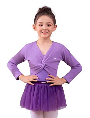 s.lemon Tanz Ballett Pullover Strickjacken Langarm Tanzpullover für Kinder Mädchen (Blau, XL/Körpergröße: 125-135 cm) von s.lemon