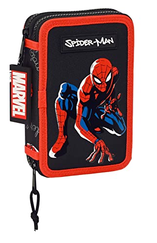 PLUMIER DOBLE PQÑO 28 PCS SPIDER-MAN "HERO" von safta