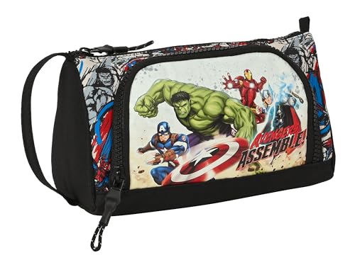Safta Avengers Forever Federmäppchen mit ausklappbarer Tasche, Federmäppchen für Kinder, ideal für Schulkinder, bequem und vielseitig, Qualität und Stärke, 20 x 8,5 x 11 cm, Mehrfarbig, bunt, von safta
