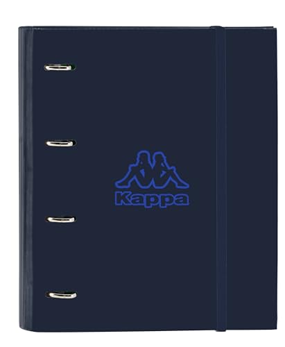 Safta Kappa Blue Night Ringbuch mit 4 Ringen, 35 cm, mit 100 A4-Blättern, ideal für Kinder unterschiedlichen Alters, bequem und vielseitig, Qualität und Widerstandsfähigkeit, 27 x 3,5 x 32 cm, von safta