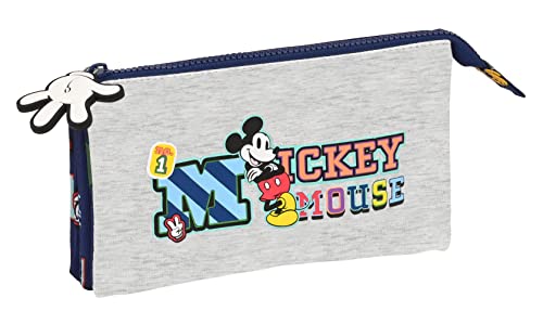 Safta Mickey Mouse ONLY ONE Dreifach-Tasche, Marineblau, Estándar, Casual von safta