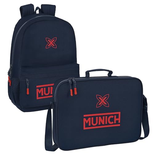 Safta | Pack München Flash Tasche für die Schule + Adapt.Trolley München Flash - Komplettpaket München Schulranzen und Adapt.Trolley Einzigartiges Design und offizielle Lizenz von München, bunt, ST, von safta