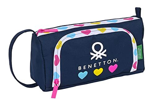 safta Benetton Laptoptasche mit ausklappbarer Tasche Love, Marineblau, Estándar, Casual von safta