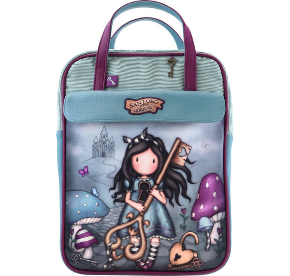 safta Daypack Rucksack Gorjuss Curiosity Grau grün (27 x 10 x 37 cm) von safta