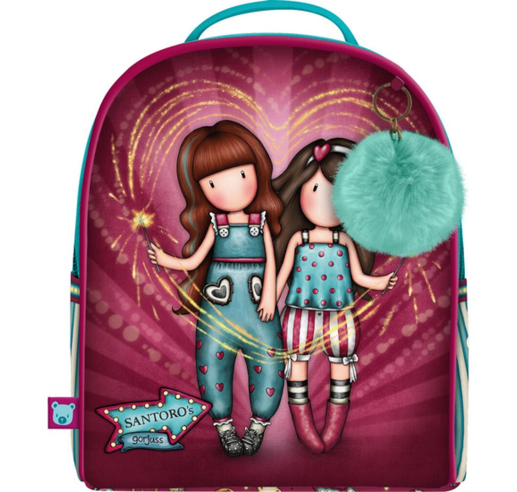safta Daypack Schulrucksack Gorjuss Fireworks Mini Granatrot (20 x 22 x 10 cm) von safta