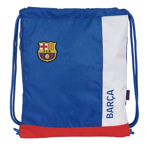 Safta F.C. Barcelona 2. Ausrüstung, Sporttasche, Schnürverschluss, Rucksack, ideal für Kinder unterschiedlichen Alters, bequem und vielseitig, Qualität und Widerstandsfähigkeit, 35 x 45 cm, Blau und von safta