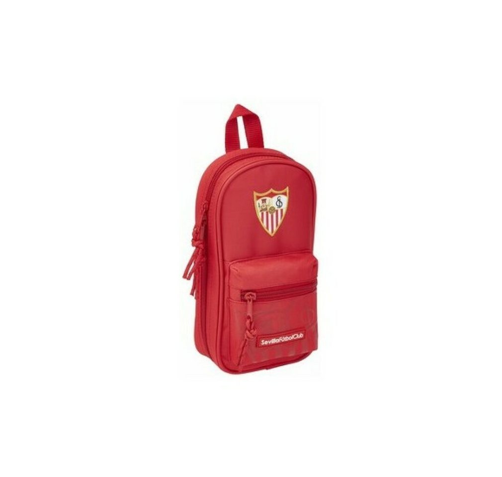safta Federmäppchen Rucksack mit Federtaschen Sevilla Fútbol Club Rot (33 Stücke) von safta