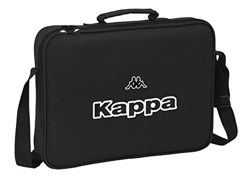 SAFTA KAPPA - Schultertasche, Aktentasche, Umhängetasche, bequem und vielseitig, Qualität und Stärke, 38 x 6 x 28 cm, Schwarz, Schwarz, Estándar, Lässig von safta