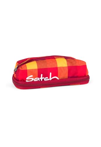 SATCH Firecracker Federmäppchen SAT-PEN-001-9A8, 22 cm, 1 L, Red Yellow Checks von SATCH