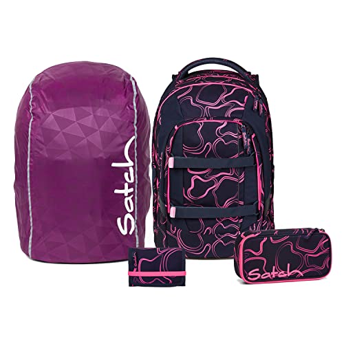 satch Pack Schulrucksack Set 4tlg. Streetwalk Edition (Pink Supreme) von satch