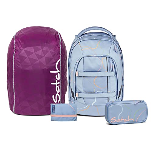 satch Pack Schulrucksack Set 4tlg. Streetwalk Edition (Vivid Blue) von satch
