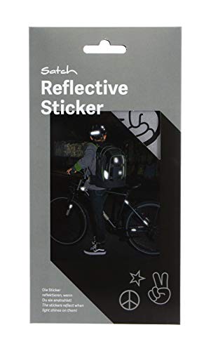Satch Reflective Sticker selbstklebend, hochreflektierend, abziehbar, 7 Stück Silver - Silber von Satch