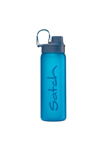 satch Sport Trinkflasche BPA frei 650 ml, Auslaufsicher und Kohlensäure geeignet, für Sport- und Erfrischungsgetränke Blau von satch