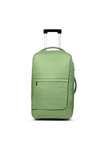 satch Flow M Trolley Koffer Handgepäck 35 l 54x32x23 cm oder Koffer groß 55 l 65x37x29 cm, inkl. Wäschebeutel, Reisegepäck Pure Jade Green - Hellgrün von satch