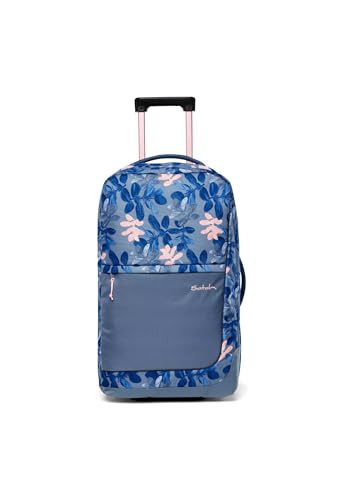 satch Flow M Trolley Koffer Handgepäck 35 l 54x32x23 cm oder Koffer groß 55 l 65x37x29 cm, inkl. Wäschebeutel, Reisegepäck Summer Soul - Blau von satch