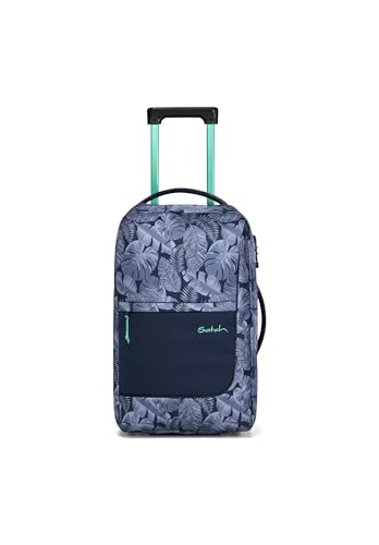 satch Flow S Trolley Koffer Handgepäck 35 l 54x32x23 cm oder Koffer groß 55 l 65x37x29 cm, inkl. Wäschebeutel, Reisegepäck Tropic Blue - Blau von satch