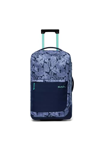 satch Flow M Trolley Koffer Handgepäck 35 l 54x32x23 cm oder Koffer groß 55 l 65x37x29 cm, inkl. Wäschebeutel, Reisegepäck Tropic Blue - Blau von satch