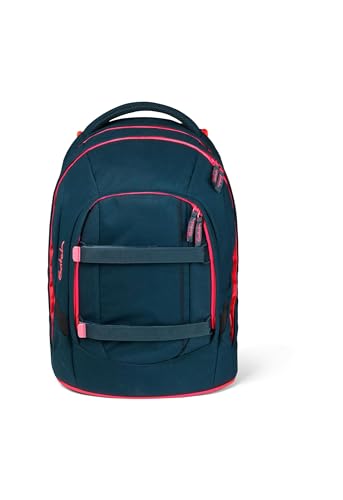 satch pack Schulrucksack ab 5. Klasse ergonomisch 30L Stauraum standfest Organisationstalent Pink Phantom - Petrol von satch