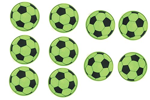 10 Stück Fußball Reflektor Sticker/Aufkleber für Kinder Schulranzen/Rad Auto by schenkfix von schenkfix.de