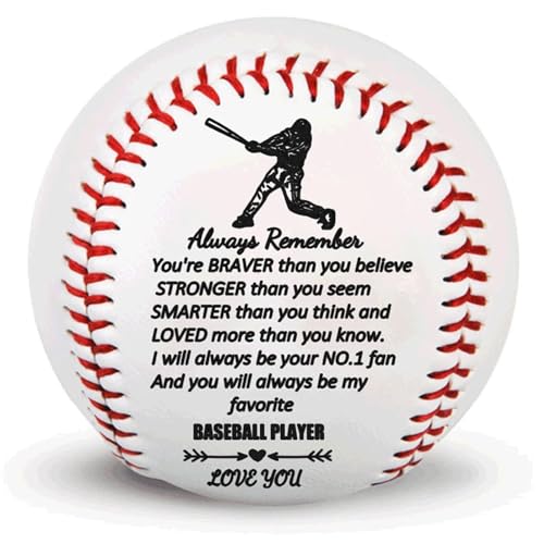 scyca Baseball-Geschenk mit Segen | 9-Zoll-Baseball mit graviertem Hartball und Holzkern Üben Sie Baseball zum Werfen, Fangen und Schlagen - für Baseball-Auszeichnungen, Partygeschenke von scyca