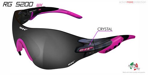 sh+ Rg5200Wx Smoke Lens Sonnenbrille, Graphite/Pink, Einheitsgröße von sh+