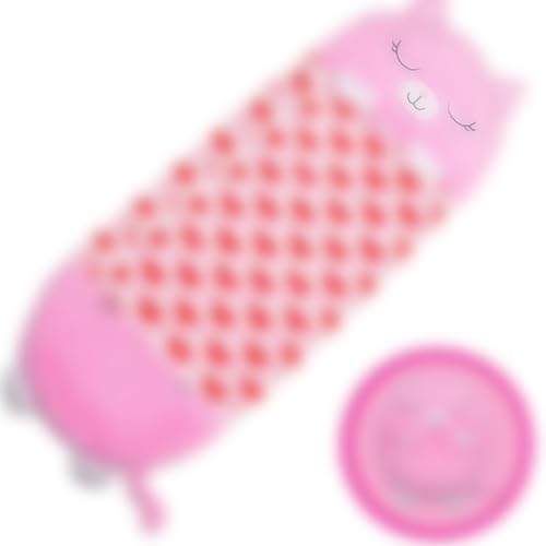 shallyong Schlafsack Kinder, 125 * 46cm Kinderschlafsack, 2 in 1 Schlafsack Für Kinder für Jungen, Mädchen (Pink) von shallyong