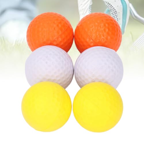 shenruifa 6-teiliges Golfball-Set, 3 Farben, Bälle mit Strukturierter Oberfläche und PU-Aufbewahrungstasche, Golfausrüstungsset für das Training von Golfbegeisterten Drinnen oder Draußen ﻿ von shenruifa