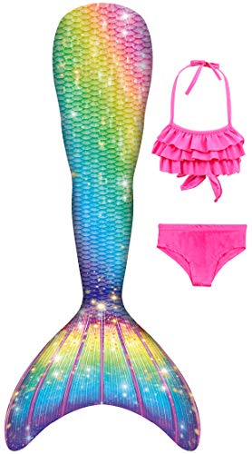 shepretty Meerjungfrau Schwanz mit Bikini-Set für Mädchen,wpJCKA09+48,140 von shepretty