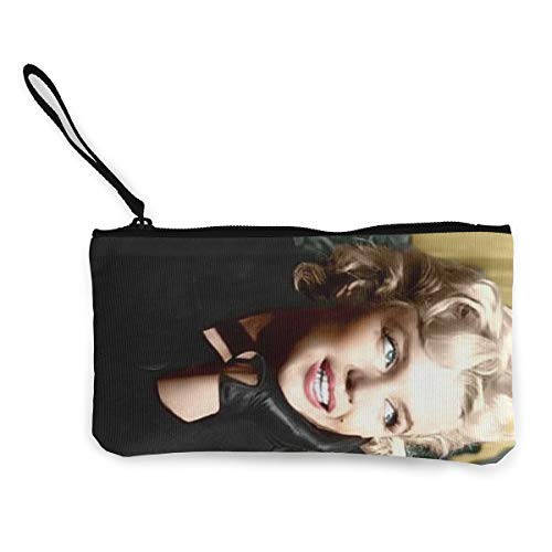 shibeili Marilyn Monroe Süße Leinwand Geldbörsen Kleine Geldbörse mit Reißverschluss, weibliche Mini-Kosmetiktasche von shibeili