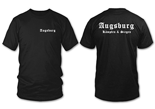 Augsburg - Kämpfen & Siegen - Fan T-Shirt - Schwarz - Größe L von shirtloge