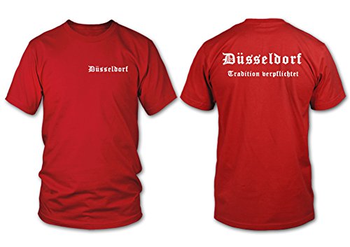 DÜSSELDORF - Tradition verpflichtet - Fan T-Shirt - Rot - Größe S von shirtloge