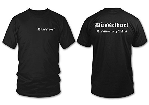 DÜSSELDORF - Tradition verpflichtet - Fan T-Shirt - Schwarz - Größe XL von shirtloge