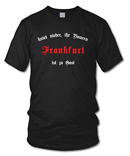 Frankfurt - Kniet nieder Ihr Bauern - Fan T-Shirt - Schwarz - Größe XXL von shirtloge