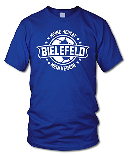 shirtloge - Bielefeld - Meine Heimat, Mein Verein - Fan T-Shirt - Royalblau - Größe M von shirtloge