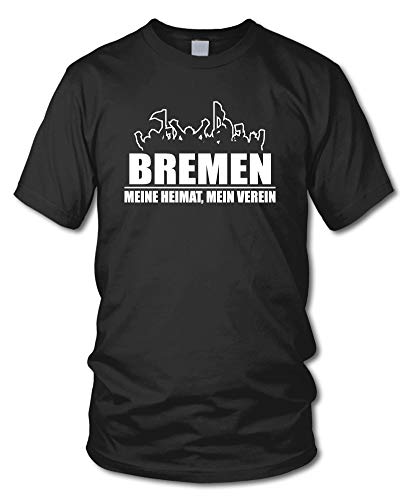 shirtloge - Bremen - Fanblock - Meine Heimat, Mein Verein - Fussball Fan T-Shirt - Schwarz - Größe XXL von shirtloge
