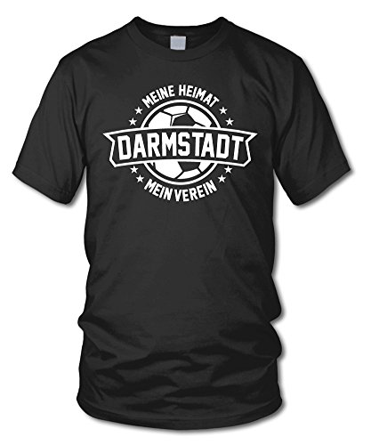 shirtloge - Darmstadt - Meine Heimat, Mein Verein - Fan T-Shirt - Schwarz - Größe XXL von shirtloge