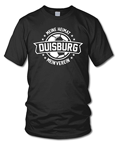 shirtloge - Duisburg - Meine Heimat, Mein Verein - Fan T-Shirt - Schwarz - Größe XL von shirtloge