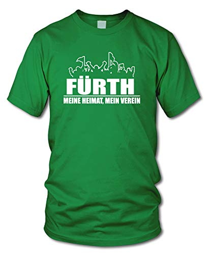 shirtloge - FÜRTH - Fanblock - Meine Heimat, Mein Verein - Fussball Fan T-Shirt - Grün - Größe XXL von shirtloge