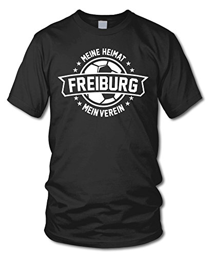 shirtloge - Freiburg - Meine Heimat, Mein Verein - Fan T-Shirt - Schwarz - Größe XXL von shirtloge