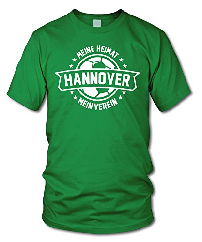 shirtloge - Hannover - Meine Heimat, Mein Verein - Fan T-Shirt - Grün - Größe S von shirtloge