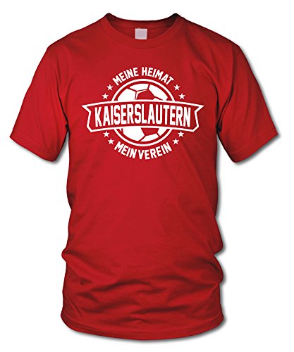shirtloge - Kaiserslautern - Meine Liebe, Mein Verein - Fan T-Shirt - Rot - Größe L von shirtloge
