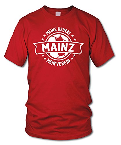shirtloge - Mainz - Meine Heimat, Mein Verein - Fan T-Shirt - Rot - Größe XXL von shirtloge