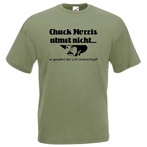 Chuck Norris atmet Nicht. T-Shirt, Gr. S von shirtstore