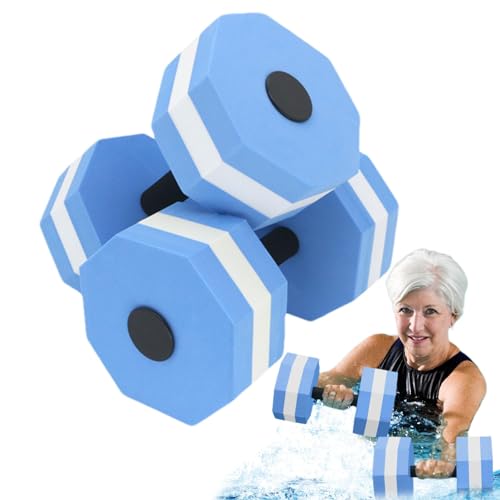 Wasseraerobic-Gewichte, Poolgewichte, 1 Paar Hantel-Set aus hochdichtem EVA-Schaum für Aqua-Fitness, Aqua-Fitness-Langhanteln Übungshandstangen für Wassergewicht, Wasseraerobic von shizuku
